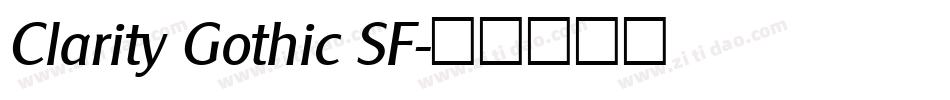Clarity Gothic SF字体转换